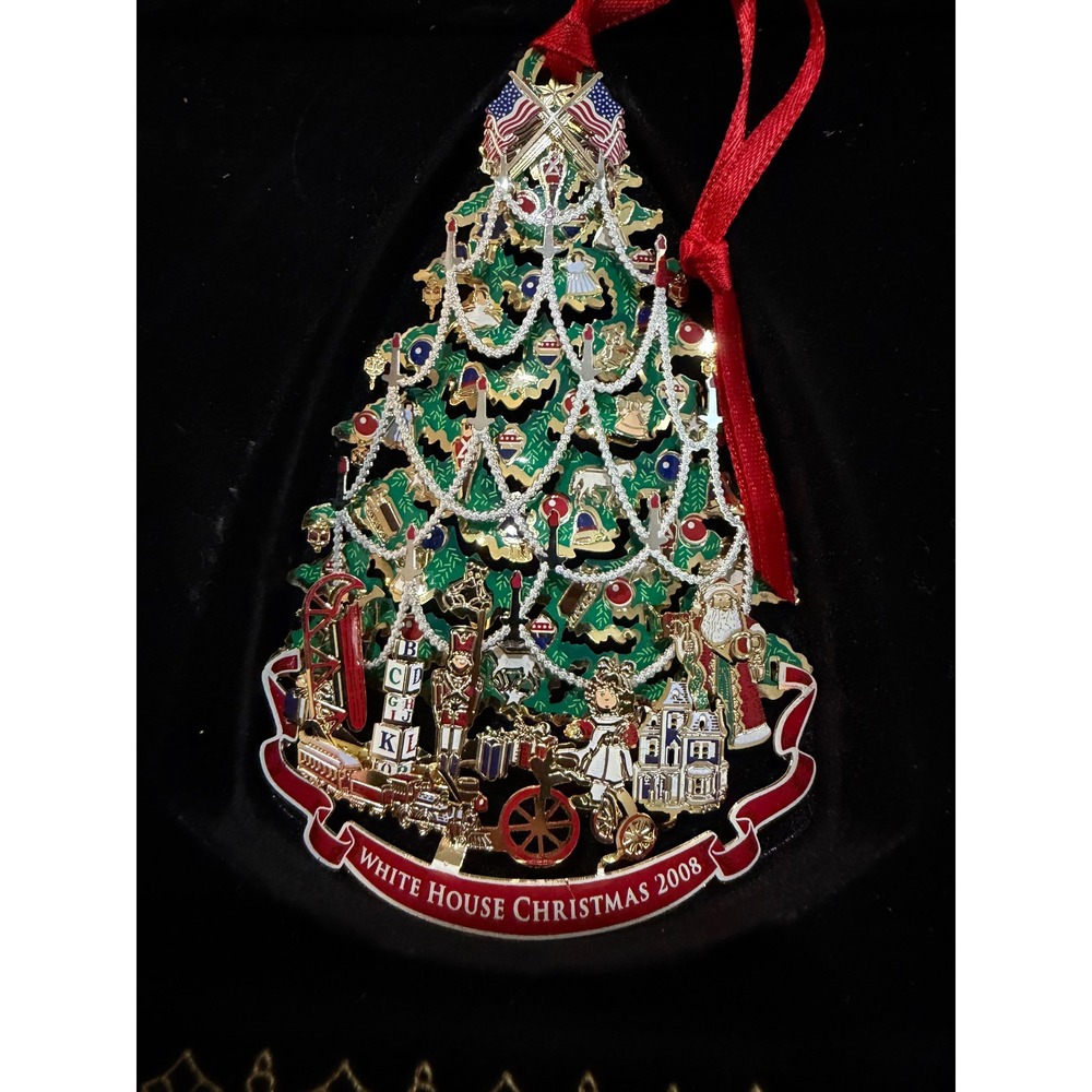2008 White House Historical Association Christmas Ornament Benjamin Harrison